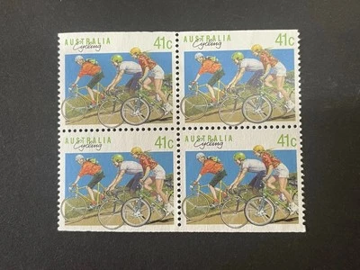 1989 Sports Series 2. Australia Block Of 4 Stamps. Cycling Mint Booklet. - Image 1 of 2