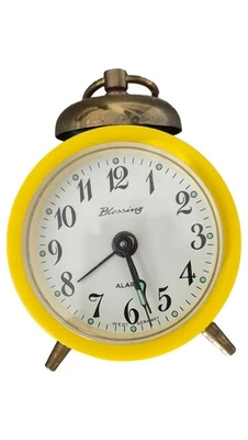 Blessing Wecker Retro Vintage Gelb Mechanischer Glockenwecker West Germany - Bild 1 von 4