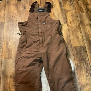 Salopette bavaglino isolato esterno XL lavoro agricoltura outdoor invernale marrone - Foto 1 di 9