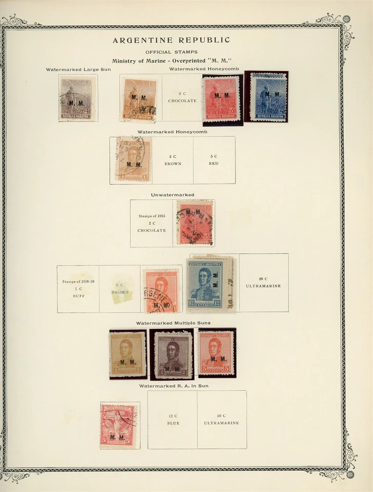 ARGENTINA Scott Specialty Album Page Lot #55 - SEE SCAN - $$$ - Image 1 of 1