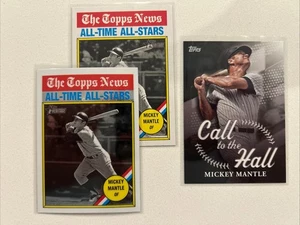 2025 Topps Mickey Mantle (3) Heritage Chrome & 349 & Call to the Hall CTH-15 HOF - Picture 1 of 2