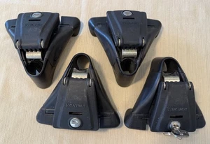 Yakima Q Towers Qty 4 With SKS Locks & Keys For Yakima Round Bars - Picture 1 of 18