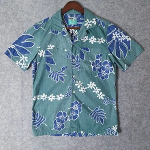 Reyn Spooner Todd Snyder Shirt Small Green Hawaiian Hibiscus Floral Button-Up - Picture 1 of 8