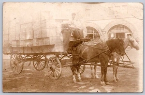 K40/ Weymouth Massachusetts RPPC  Postcard c1910 Willis Delivery Wagon 207 - Picture 1 of 2