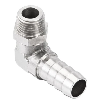 Hose Barb Fitting Elbow 10mm Barbed M12x1.25 Male Right Angle Pipe Connector Foto 1 de 4