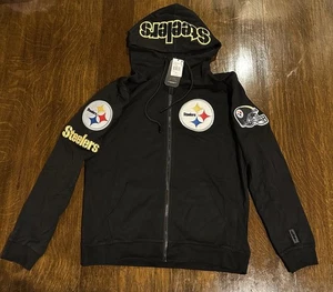 Pittsburgh Steelers Pro Standard Felpa con Cappuccio NFL Full Zip Giacca Patch, True Taglia L - Foto 1 di 9