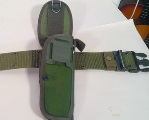 Tactical Green Nylon Belt With Knife Sheath Holder - Picture 1 of 4