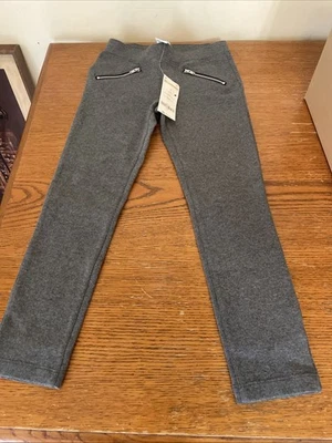 Gymboree Leggings Youth Girls Size 6 Gray Stretch With Zipper Front Pockets NWT - Image 1 of 4