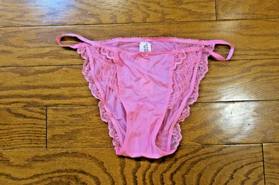 1x M ❤️ Victoria's Secret SATIN ❤️ STRING BIKINI ❤️ MINI Very Sexy Panty PANTIES - Image 1 of 3