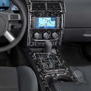 Soft Forged Carbon Fiber Console Gear Shift Cover for Dodge Challenger 08-14 - Picture 1 of 5