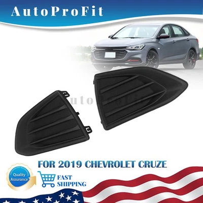 2PCS Front Driver & Passenger Bumper Fog Light Cover Fit 2019 Chevrolet Cruze Foto 1 de 4