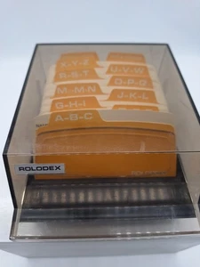 Vintage Rolodex Index Card File Telephone Address Business A-Z + Area Codes - Picture 1 of 5