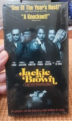 JACKIE BROWN VHS Factory Sealed & Stamped Tarantino DeNiro Grier New Watermarked - Image 1 of 4