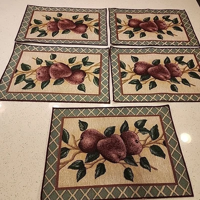 Vintage Country Style Placemats 18x13" Set Of 5 - Image 1 of 4