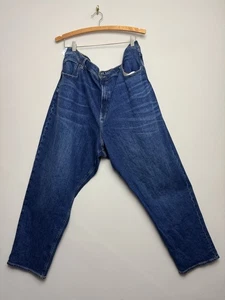 American Eagle Womens Mom Jeans Plus Size 20 Dark Wash Zip Fly Cotton Stretch - Picture 1 of 7