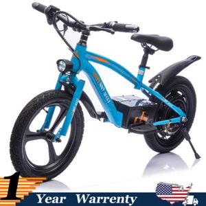 24V Kids Ride On Electric Bike 300W 12.43MPH 16" Wheels Bicycle for Kids 5-12 - Picture 1 of 23