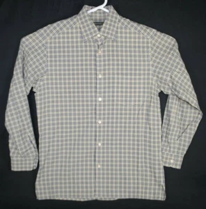 Ermenegildo Zegna Plaid Collared Long Sleeve Button Up Shirt Size Large Italy - Picture 1 of 4