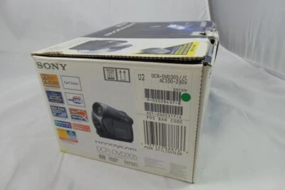 Boxed Sony NTSC 1 MP Handycam Camcorder 12x Zoom Video Transfer (DCR-DVD305) - Image 1 of 4