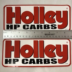 Lot Of 2 HOLLEY HP Carbs Racing Decals Stickers NASCAR NHRA Hot Rod Parts 9x 3.5 - Picture 1 of 1