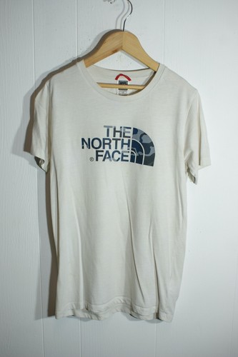 OFF WHITE T shirt con logo grande THE NORTH FACE bianco sporco taglia GRANDE gioventù (NA139) LEGGERE