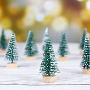 10 Stück Mini Flaschenbürste Weihnachtsbaum kleine Bäume zum Basteln Party Deko - Bild 1 von 12