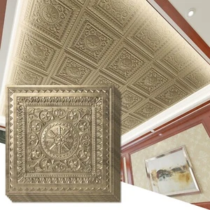 Art3d 2x2 ft. Drop Ceiling Tiles, Glue up Ceiling Tiles in Antique Gold - Picture 1 of 10