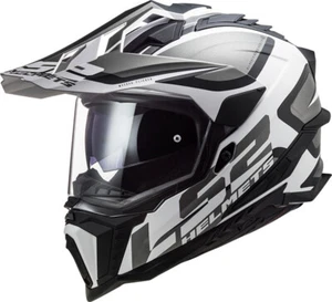 LS2 MX701 EXPLORER ALTER ADVENTURE MOTORCYCLE HELMET Matt Black/White SZ X-Large - Picture 1 of 9