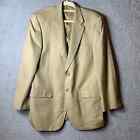 Meeting Street Blazer Men 42 Large Tan Suit Jacket Sport Jacket Silk Wool Blend 