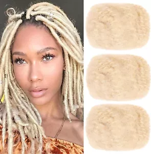 8 Zoll 3 Bündel blonde Afro Kinkys Großpackung Echthaar für Dreadlocks, Dreadlocks - Bild 1 von 7