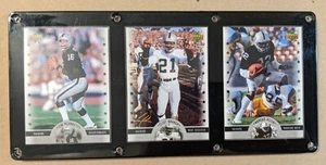 OAKLAND RAIDERS 3 CARD PLAQUE JIM PLUNKETT CLIFF BRANCH MARCUS ALLEN - Picture 1 of 1