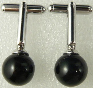 Men Cufflink Round Square Natural Jade Shell Agate T-Shirt Clip Cuff Links Gifts - Picture 1 of 49