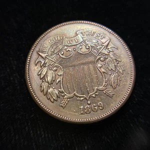 1869 Two Cent Piece AU++/UNC About UNCIRCULATED 2c Type Coin MAKE OFFER! - Picture 1 of 4