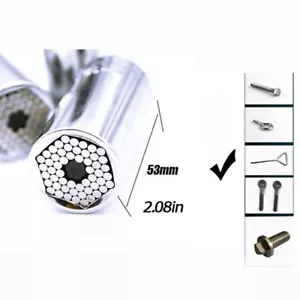 Universal Stahl STECKSCHLÜSSEL Werkzeug 7-19 mm Magic Grip Alligator Adapter Set 0,36 lB - Bild 1 von 7