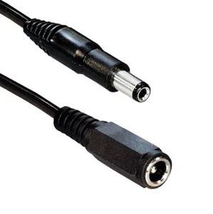 DC-Verlängerungskabel 5,5mm x 2,5mm - 5m lang - Stromversorgung schwarz - TOP! - Bild 1 von 1