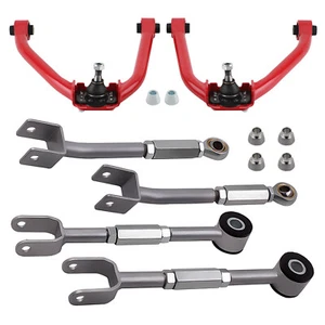 Adjustable Front+Rear Camber + Traction Arm Kit For Infiniti G35 Coupe 2003-2007 - Foto 1 di 12