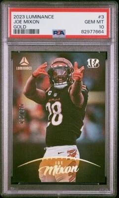 2023 Panini Luminance #3 Joe Mixon GOLD 65/250 PSA 10 - Image 1 of 2