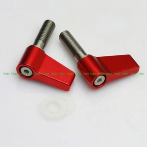 Rotating Knob Red M6 20mm Wingnut Thumb Lever Screw fr 15mm Rod Clamp Rail Block - Picture 1 of 6