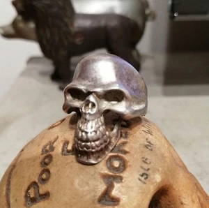 Anillo Calavera Nazi Vintage Original, Talla 22 EE. UU., Estado Metal Único - Imagen 1 de 10