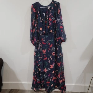 Eliza J Womens Maxi Dress Size 16W Floral Cottagecore - Picture 1 of 7