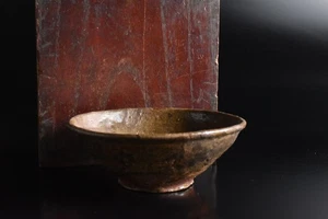S2028: Japanese Old Mino-ware TEA BOWL Green tea tool w/box Tea Ceremony - Picture 1 of 8