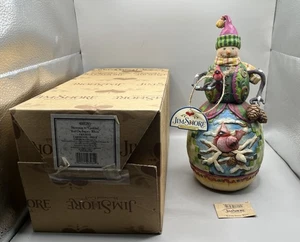 Jim Shore 2005 "Red On Snowy White" Schneemann mit Cardinal Heartwood Creek Box - Bild 1 von 14
