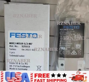 NEW FESTO MHE2-MS1H-5/2-M7 525113 Solenoid Valve - Picture 1 of 10