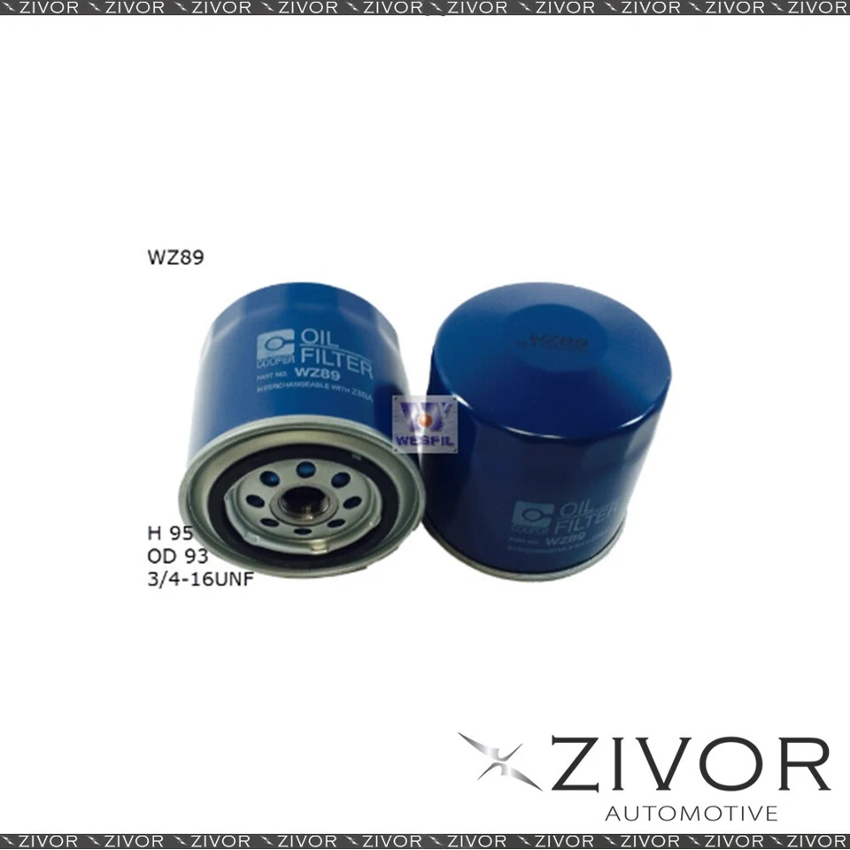 COOPER Oil Filter For Volvo S40 2.0L 02/97-05/04 - WZ89A  *By Zivor* - image 1 of 1