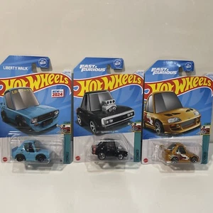 3 Hot Wheels Tooned Cars Nissan Skyline LBWK, Charger & Supra Fast & Furious - Bild 1 von 4