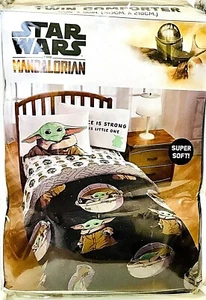 Jay Franco & Sons Star Wars The Mandalorian Baby Yoda The Child Twin Comforter - Picture 1 of 2