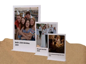 Personalised Photo Print Plaque With Custom Message - Custom Printed Picture - Picture 1 of 7