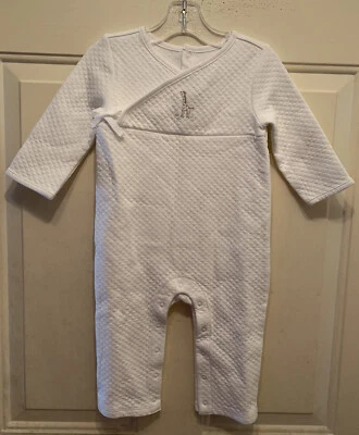 JANIE AND JACK. Baby Boy Layette Quilted Giraffe Romper. Size 12/18 Months. NWT - Image 1 of 4