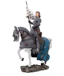 JEANNE D ARC A CHEVAL COULEURS 37 CMS RESINE STATUE - Imagen 1 de 2