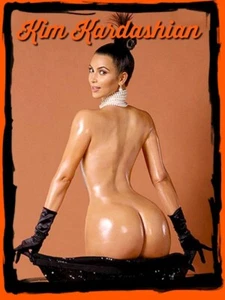 4.75" Sexy Kim Kardashian nude pin up girl vinyl sticker. Hot Curvy pinup decal. - Picture 1 of 2