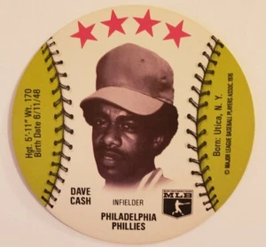 Dave Cash 1976 MSA Disc Isaly's Sweet William Family Restaurants Disc #11 - Picture 1 of 12